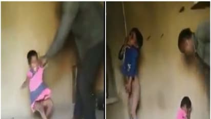 பெற்ற குழந்தைகளை கயிற்றில் தொங்கவிட்டு...துடிக்க துடிக்க அடித்த தந்தை...! கூறும் காரணம் இதோ...!