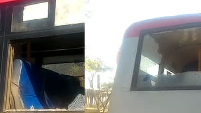 KSRTC ಬಸ್ ಮೇಲೆ ಕಿಡಿಗೇಡಿಗಳಿಂದ ಕಲ್ಲು ತೂರಾಟ