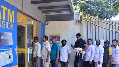 Demonetisation: Telugu actor Ravi Babu stops at ATM carrying a pig