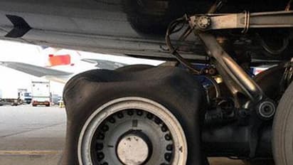 British Airways plane lands with a square tyre