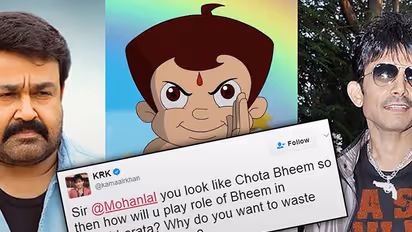 Chhota Bheem: Kerala cyberwarriors hit back after KRK's jibe at Mohanlal