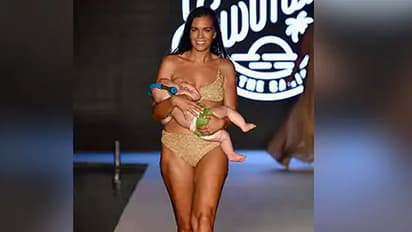 റാംപില്‍ കുഞ്ഞിന് മുലയൂട്ടി കൊണ്ട് മോഡല്‍; കയ്യടിച്ച് സോഷ്യല്‍ മീഡിയ