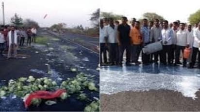 மராட்டியத்தில் தீவிரமாகிறது விவசாயிகள் போராட்டம்…2-வது நாளாக பால், காய்கறிகளை சாலையில் கொட்டினார்கள்