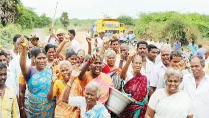 பாலாற்றில் மணல்குவாரி அமைப்பதை எதிர்த்து போராட்டம்; 100 பேரை கைது செய்தது காவல்துறை…