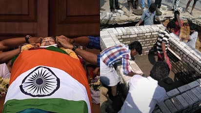 Jayalalithaa buried next to MGR