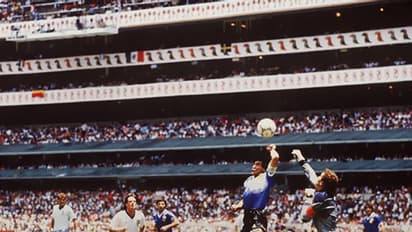 Viral video: Three decades later Diego Maradona recreates 'Hand of God' goal