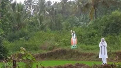 காகா, குருவி விரட்ட பயன்படும் தலைவர்கள்…. தேர்தல் முடிந்ததால் தலைவர்களின் கட்-அவுட்டுக்கு நேர்ந்த கதி….