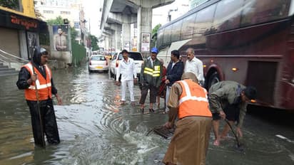 Heavy rains disrupt life in Hyderabad, damaging roads