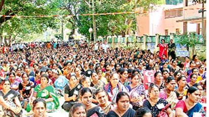 Day 3 of protest. Nobody to support these Anganwadi workers