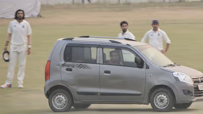 Drunk man drives car into pitch during Ranji match