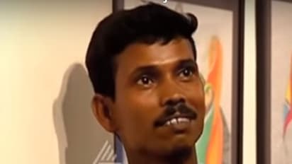 Migrant labourer paints a 'new world,' mostly in black and white