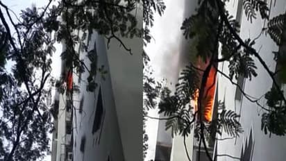 9 மாடிக் கட்டிடத்தில் தீ விபத்து - நுங்கம்பாக்கத்தில் பரபரப்பு!!