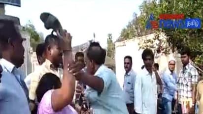 1 மணி நேரம் அப்பாவுக்கு அடி...! 2 பேரை செருப்பால் பிளந்து கட்டிய மகள்..குடியாத்தத்தில் பரபரப்பு..!