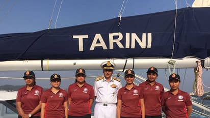 Historic day for the country: INSV Tarini, 6 women crew members set sail to circumnavigate the globe