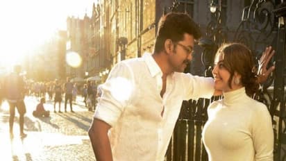 ஷூட்டிங் ஸ்பாட்டில்... காஜலுக்கு மேக்அப் மேனாக மாறி விஜய் அடித்த லூட்டி..! வைரலாகும் வீடியோ...