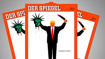 സ്റ്റാച്യു ഓഫ് ലിബര്ട്ടിയുടെ കഴുത്തറത്ത് നിൽക്കുന്ന ട്രംപ്; ജര്മ്മന് വാരിക വിവാദത്തില്