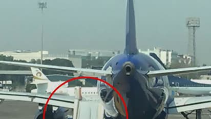 Watch: Indigo passenger opens emergency exit door, one injured