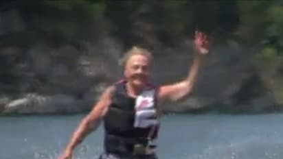 90-year-old granny swaps rocking chair for water skis