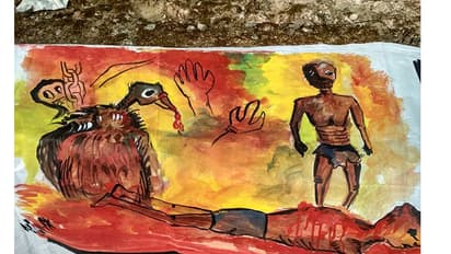 ഫാസിസത്തിനെതിരെ തെരുവോര ചിത്രരചന