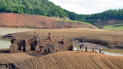 Drought unravels hidden treasure in Kerala; Glass Bungalow resurfaces in Thenmala dam