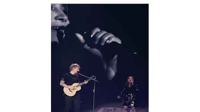Ed Sheeran impresses Bengaluru fans by singing 'Chuttamalle' in Telugu with Shilpa Rao [WATCH]