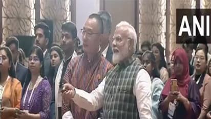 Prime Minister Modi with Bhutan PM Tshering Tobgay (Photo/ANI)
