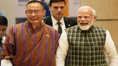 भूटान पीएम शेरिंग तोबगे संग प्रधानमंत्री नरेंद्र मोदी।