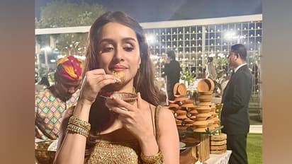 Shraddha Kapoor enjoys pani puri at wedding event, jokes 'ginna bhool hayi...' in viral video [watch]
