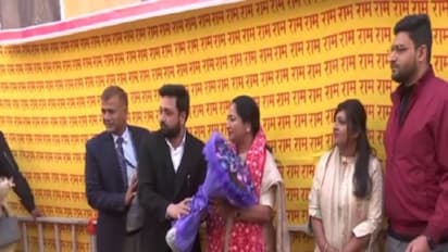 People greet CM Rekha Gupta outside her residence (Photo/ANI)