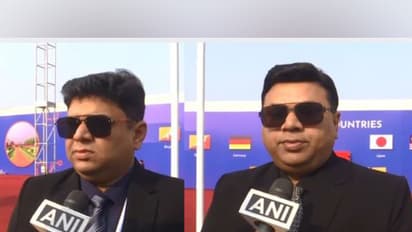 Dr Uttam Singhal, MD, TWI Group &amp; Purushottam Punamchand Singhal, Group CEO of TWI Group (Photo/ANI)