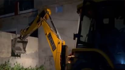 Punjab police demolished the illegal construction of a drug mafia, Sonu (Photo/ANI)