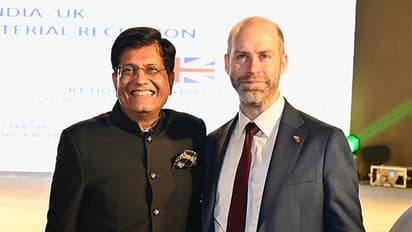 Union Minister Piyush Goyal with UK Trade Secretary Jonathan Reynolds (Photo/@PiyushGoyal)