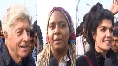 Foreign devotees at Mahakumbh (Photo/ANI)