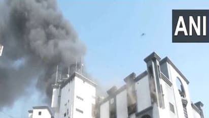 Fire breaks out at textile store in Surat (Photo/ANI)