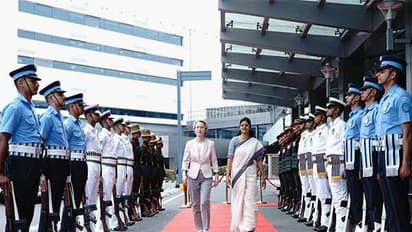 President of the European Commission, Ursula von der Leyen was welcomed by Union MoS Anupriya Patel (Photo/X @MEAIndia)