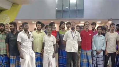 25 Indian fishermen arrested by Sri Lanka return to India (Photo/ANI)