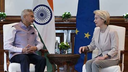 EAM Jaishankar with European Commission President Ursula von der Leyen (Photo/X @DrSJaishankar)
