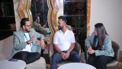 Dinesh Karthik, Shazi Ahmad, Dr. Rashid Khan Present at the Press Conference of (T10-STCL) T10 Super Tennis Cricket League in Mumbai