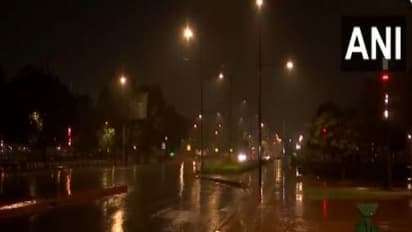 Light rain recorded at Central Secretariat and other parts of Delhi.(Photo/ANI)