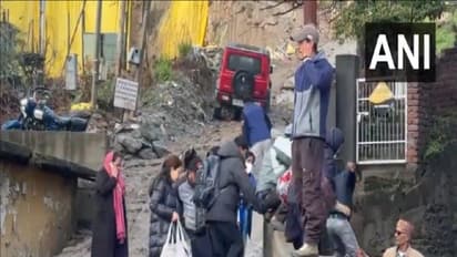 Tourist in Himachal after flash floods (Photo/ANI)