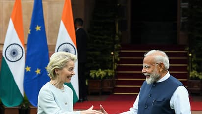 Prime Minister Narendra Modi and EU President Ursula von der Leyen (Photo/ANI)