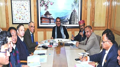 Chief Minister Sukhvinder Singh Sukhu at the review meet. (Photo/ANI)