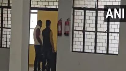 Visuals from the Police Station in Kaushambi where BKI terrorist has been kept. (Photo/ANI) 