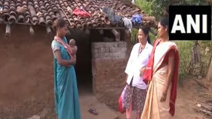 Visuals from Shankar Nagar in Behrakhar village of Jashpur district. (Photo/ANI)