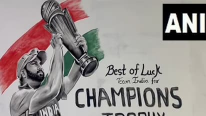IND vs NZ, CT 2025 final: UP artist creates jaw-dropping wall painting of Rohit Sharma lifting trophy (WATCH)