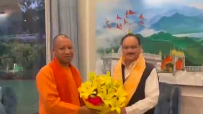 UP CM Yogi Adityanath (L), Union Minister JP Nadda (R) (Photo/X/@myogiadityanath)