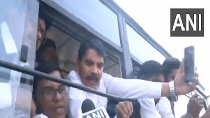 Police detain workers of Azad Samaj Party (Kanshi Ram) and Bhim Army (Photo/ANI)