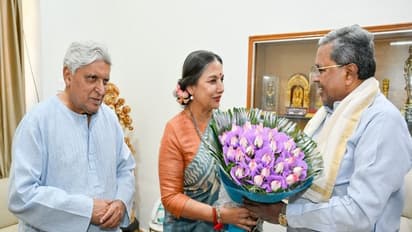 Javed Akhtar, Shabana Azmi and Karnataka Chief Minister Siddaramaiah (Image source/ANI)