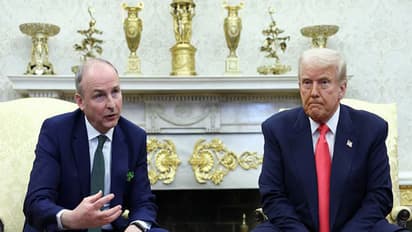 Ireland PM Micheal Martin, US President Donald Trump (Photo credit: Reuters)