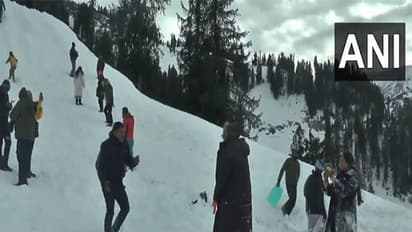 J-K's Bhaderwah turns winter wonderland as tourists flock to snow-clad Guldanda meadow